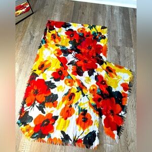 Fashion Scarf Head Neck Scarf Floral Hippie Boho Multi Color Orange Blue White
